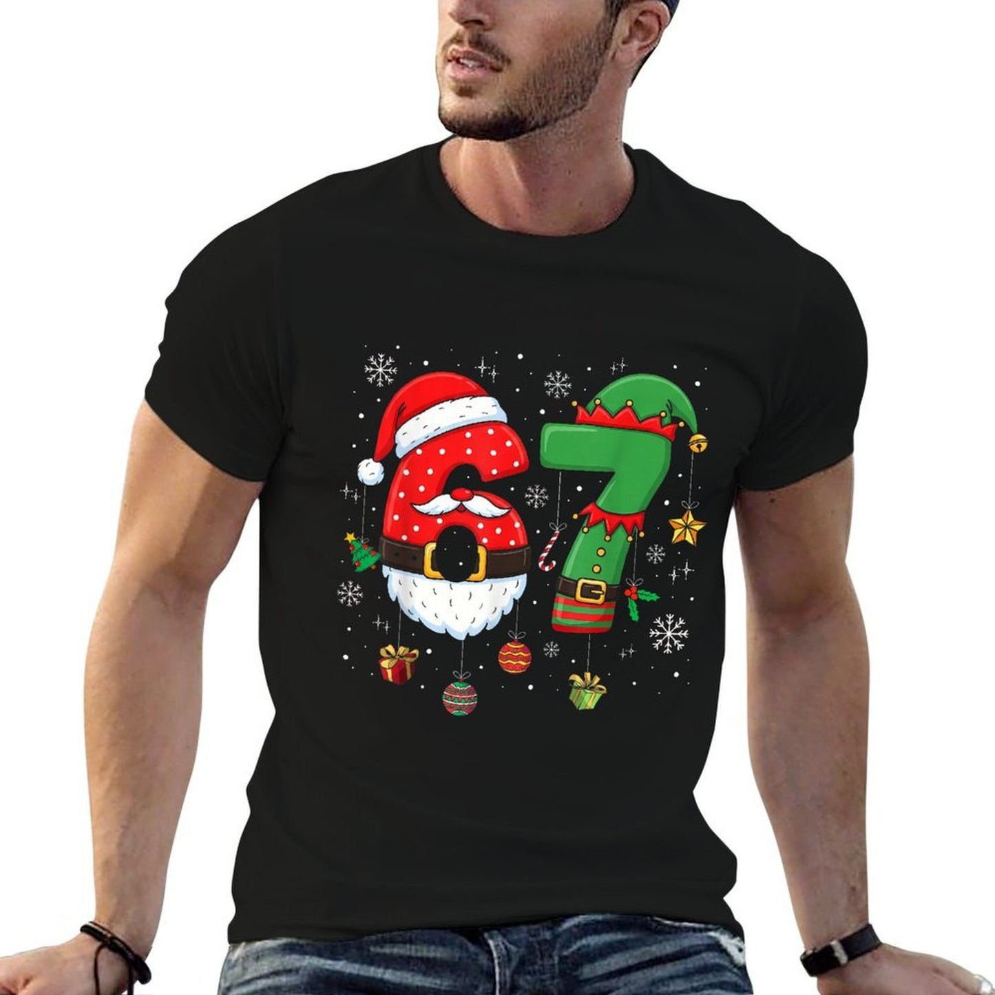 67 Meme Six Seven for Kids Women Men Boys Girls Christmas  Polyester Blend T-Shirt