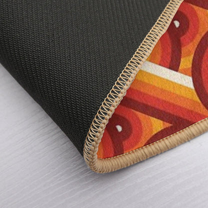 Disco Circles Geometric Pattern – “The Rogue” Palette  Long-Lasting Bath Mat