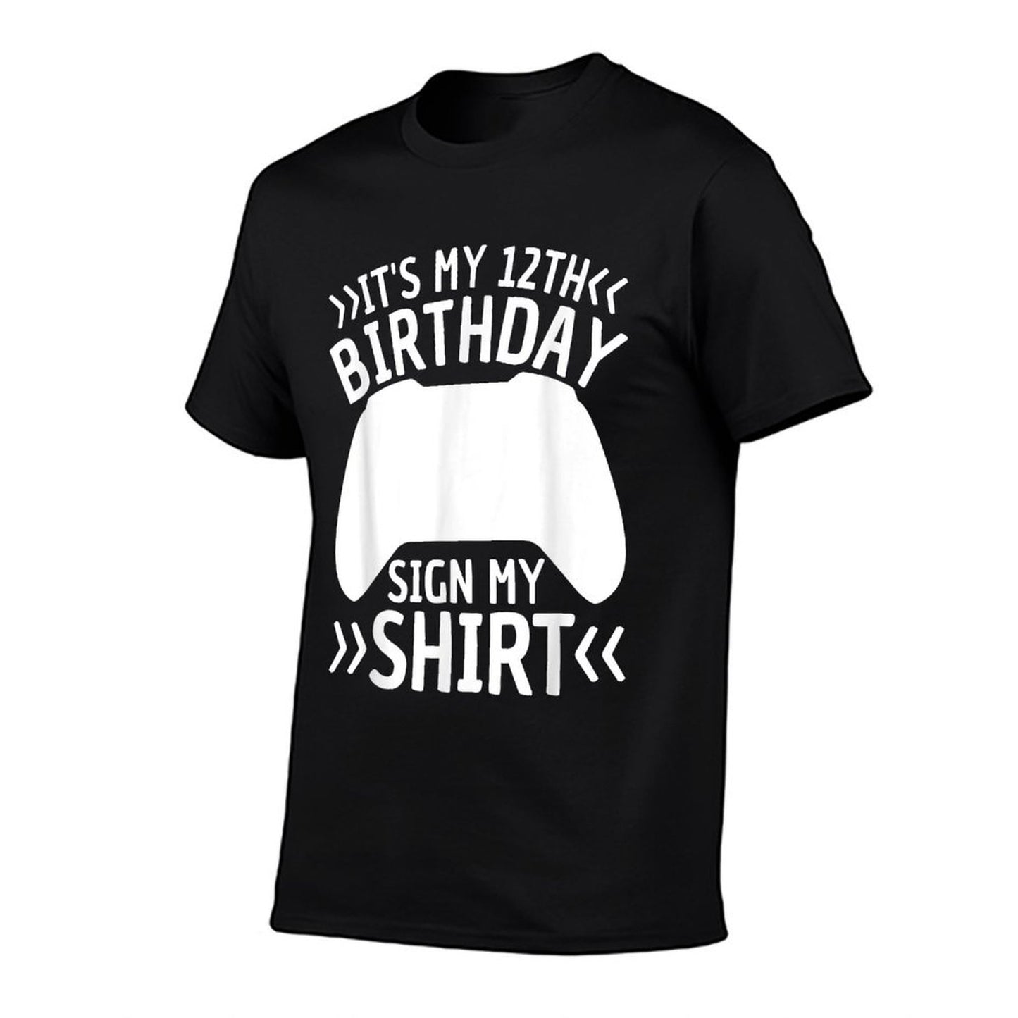 12 Years Old Boy Gamer Birthday Its My 12th Birthday Sign My  Eco-friendly Material T-Shirt