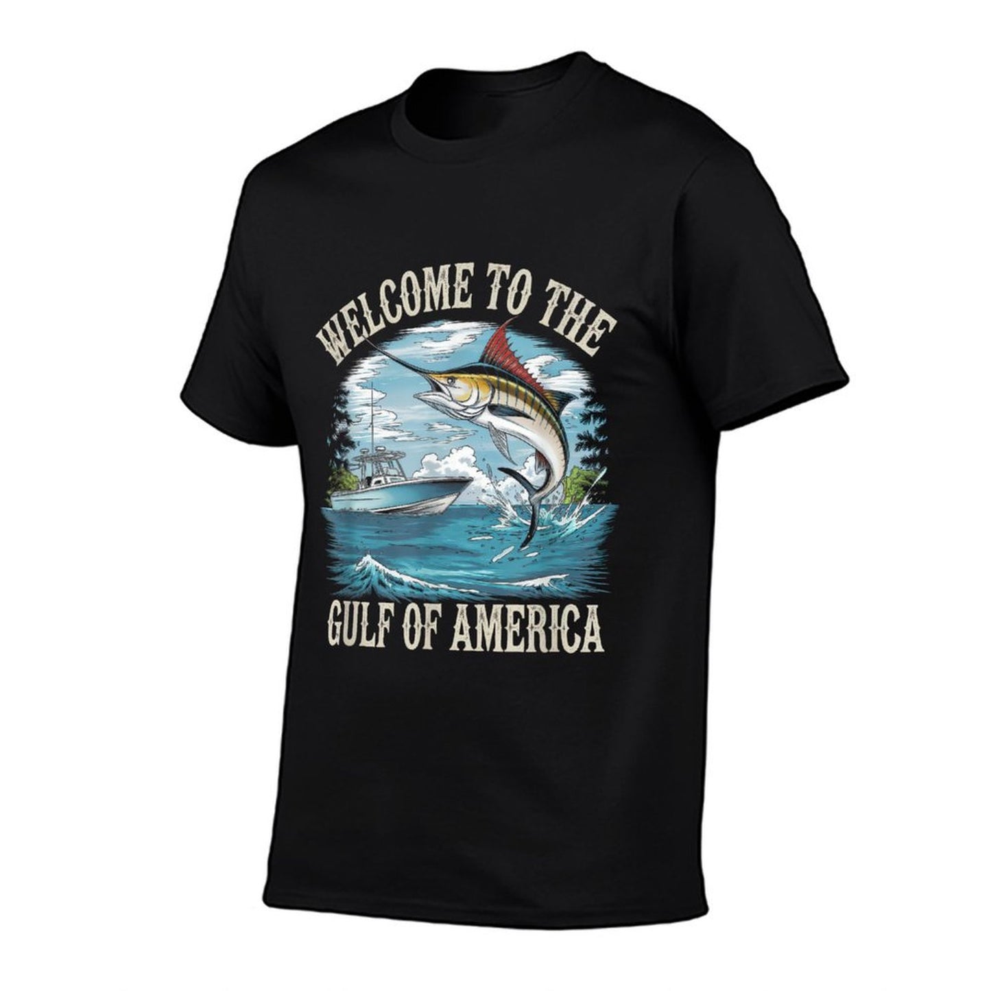 Gulf Of USA America Gift Men Women Flag Beach Odor-resistant T-Shirt