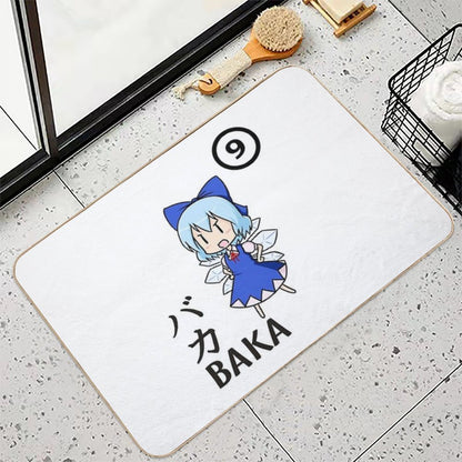 BAKA!! ⑨⑨⑨⑨⑨⑨⑨⑨⑨⑨ CIRNO STRONG! Essential .  Dirt-Trapping Bath Mat