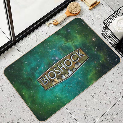 BIOSHOCK X Emerald Green Galaxy  Easy Maintenance Bath Mat