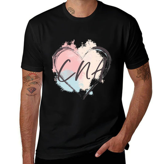 CNA Certified Nursing Assistant - Nurse Heart Pastel Pretty  Odor-resistant T-Shirt