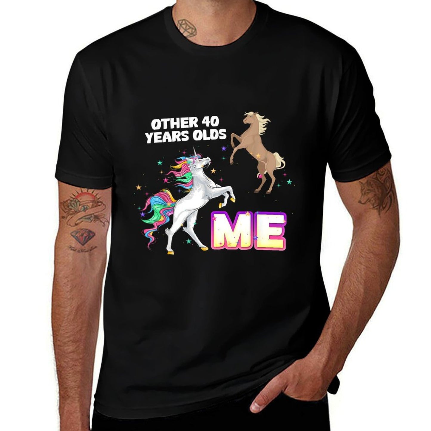 Unicorn Personalized Other 40 Years Old Birthday To Me 40th  Eco-friendly Material T-Shirt
