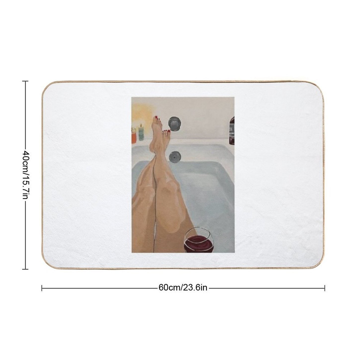 Everything Is Fine with Wine And A Bath  Easy Maintenance Bath Mat