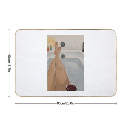 Everything Is Fine with Wine And A Bath  Easy Maintenance Bath Mat