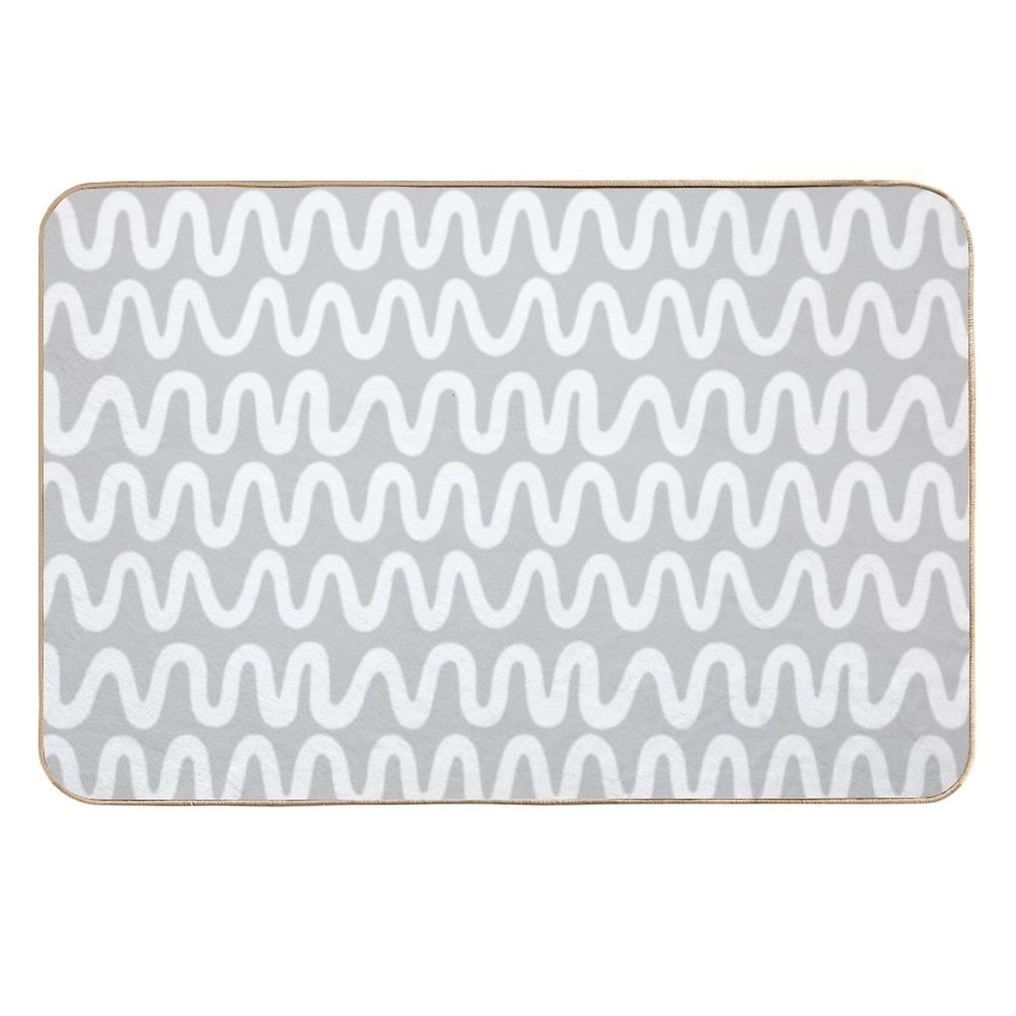 Minimal Waves  Fade-Resistant Bath Mat