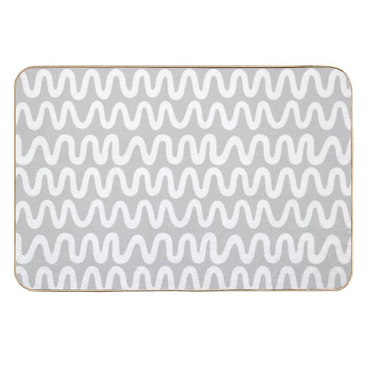 Minimal Waves  Fade-Resistant Bath Mat