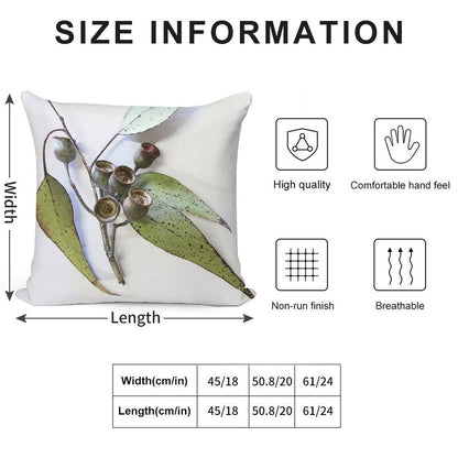 Marri Eucalypt Leaves And Nuts, Western Australia Soft Gift Ready Throw Pillow