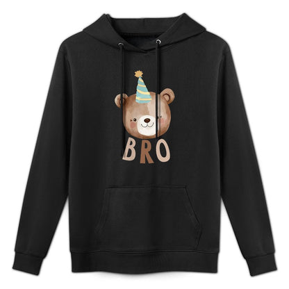 Bro Bear 1st Birthday Beary First Birthday Matching Family Shape Retention Hoodie