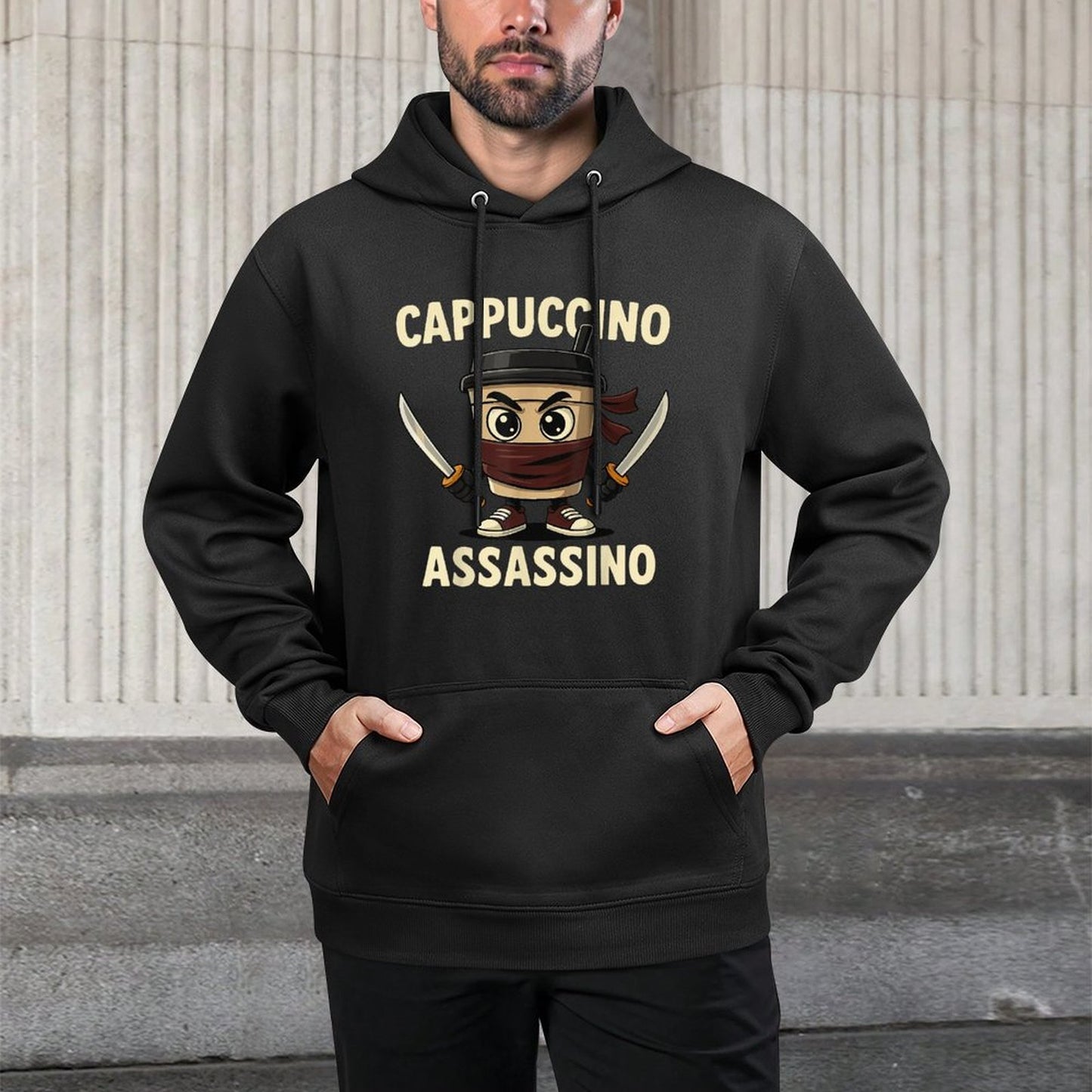 Kids Meme Italian Brainrot Cappuccino Assassino Pilling-Resistant Hoodie