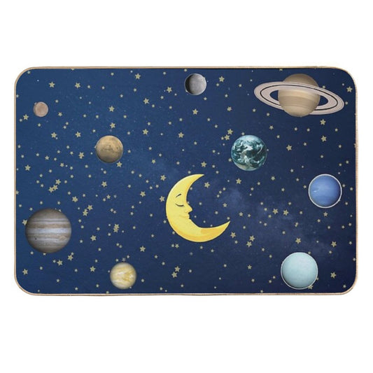 Cosmos with Planets And Stars Durable Bath Mat