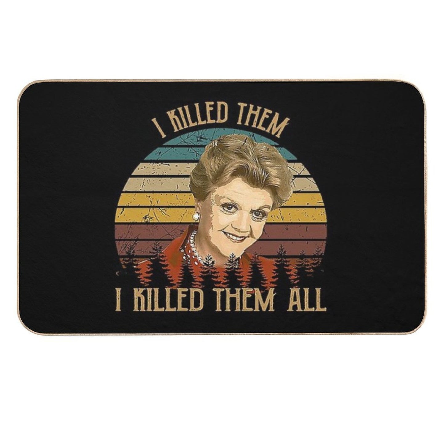 Vintage Murder She Wrote - I Killed Them I Killed Them  Rapid-Drying Bath Mat