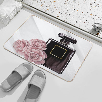 Floral Perfume - Bed And Bath Design  Stain-Proof Bath Mat