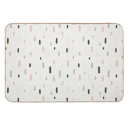 Boho Style Dots Set Icon Seamless Pattern  Dirt-Trapping Bath Mat