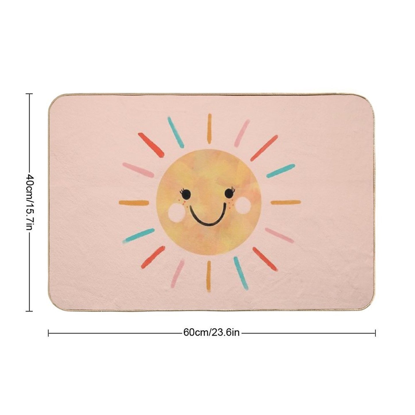Happy Sunshine Durable Bath Mat