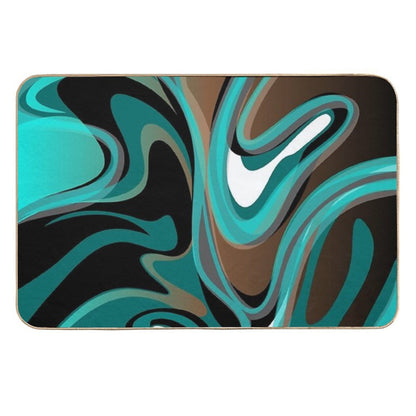 Liquify – Brown, Turquoise, Teal, Black, White  Dirt-Trapping Bath Mat