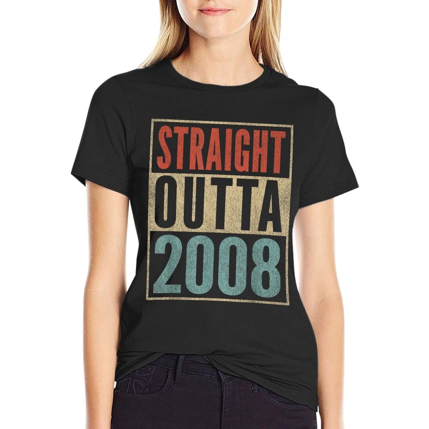 Straight Outta 2008 Retro 16 YOn Boys Funny 16 Birthday  Soft T-Shirt