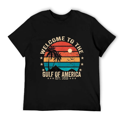 Gulf Of USA America Est 2025 Retro Vintage American Flag Odor-resistant T-Shirt