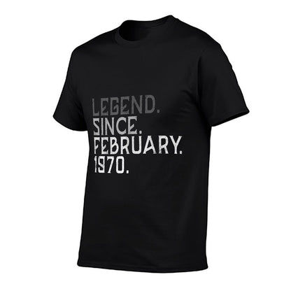 Legend Since February 1970 Vintage 50 Yrs Old 50th Birthday  Durable T-Shirt
