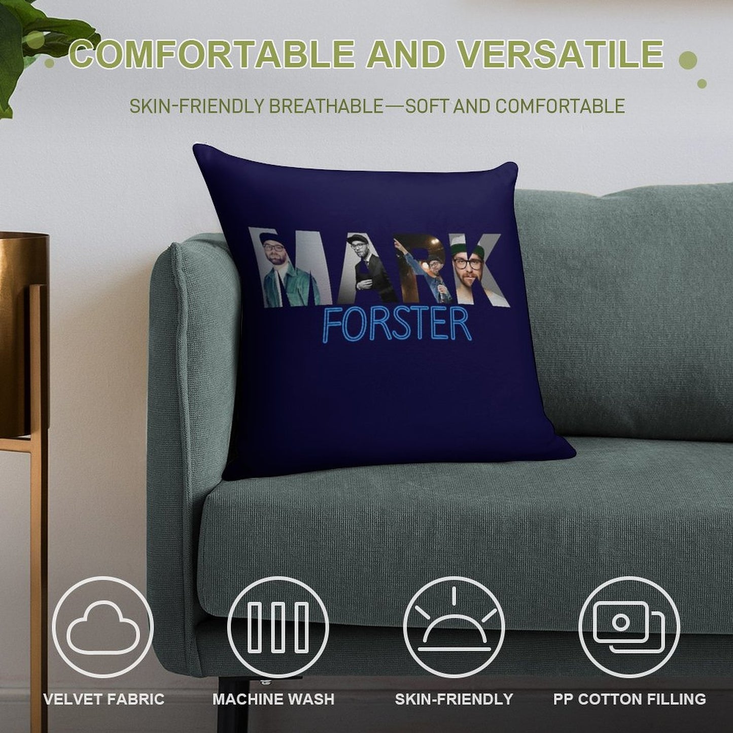 Mark Forster Hoodie  Mark Forster Graphic T Shirt Soft High-Density Material Throw Pillow