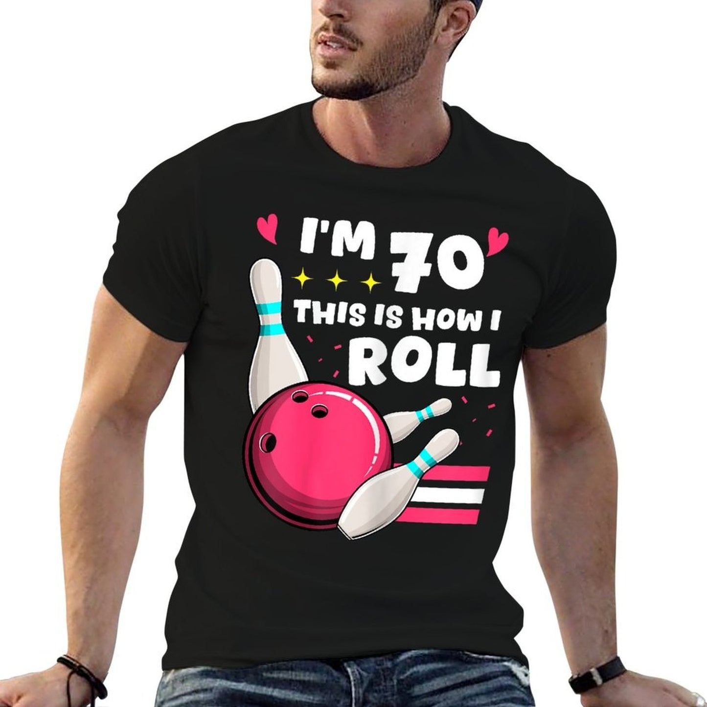 Bowling 70th Birthday Girls 70 Year Old This Is How I Roll  Odor-resistant T-Shirt