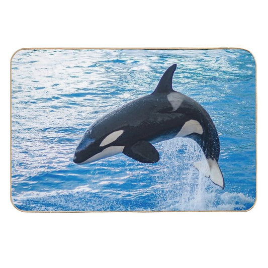 Orca Killer Whale Stunt  Versatile Bath Mat