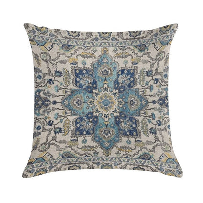 Persian Vintage Gray Blue Soft Shrink-Resistant Throw Pillow