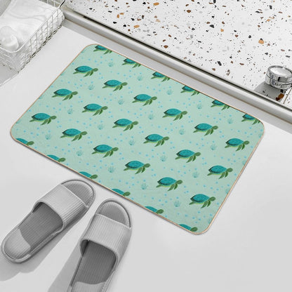 Ocean Sea Turtle  Dirt-Trapping Bath Mat