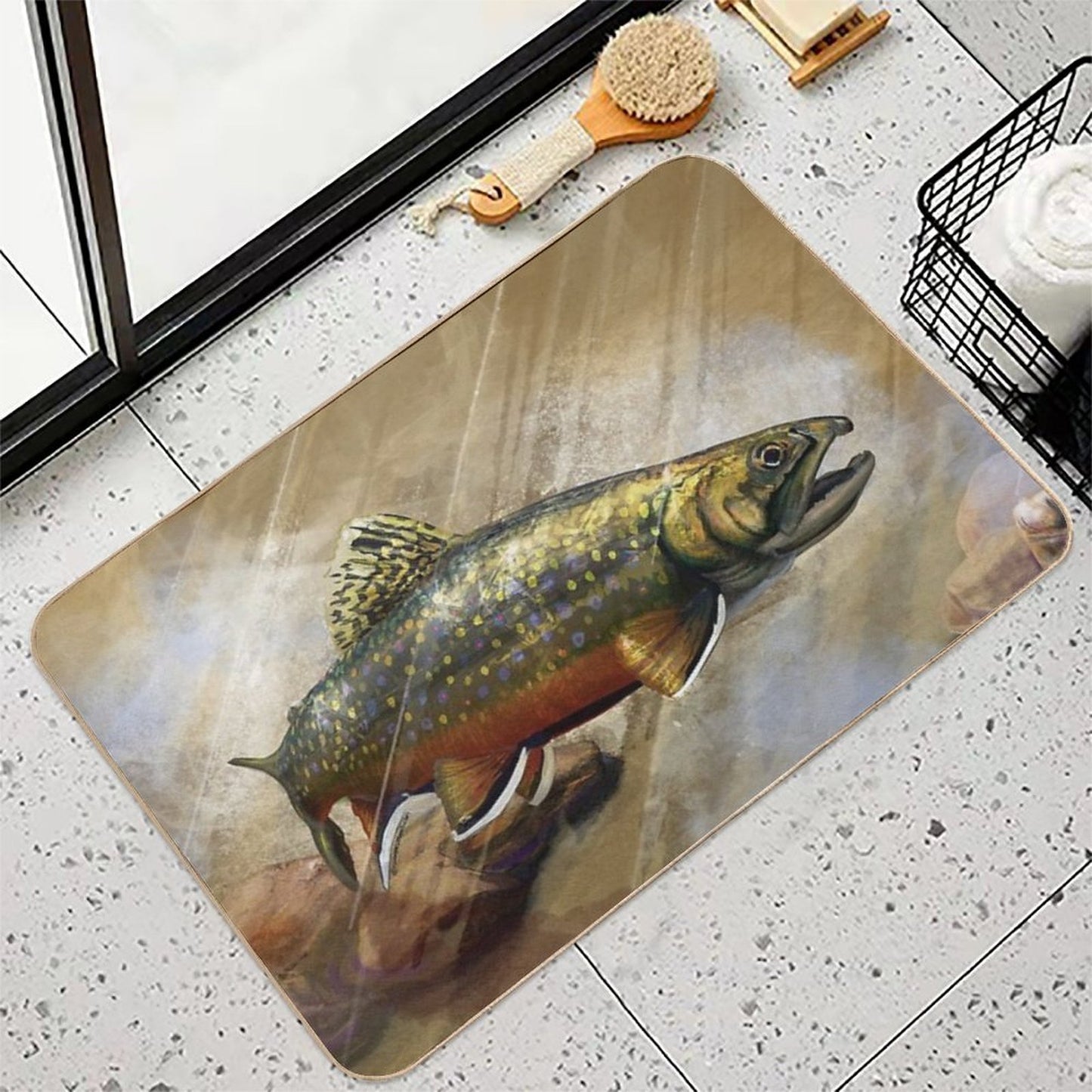 The Native Brook Trout Art  Versatile Bath Mat