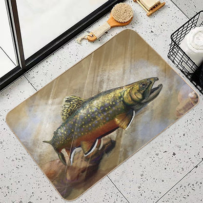 The Native Brook Trout Art  Versatile Bath Mat