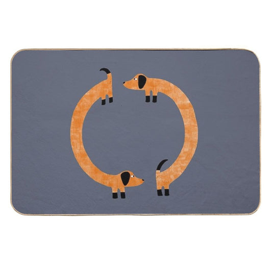 Dachshund Sausage Dogs  Toxin-Free Bath Mat
