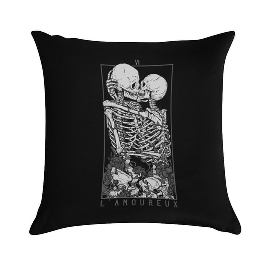 The Lovers Soft Short Plush Fabric Throw Pillow