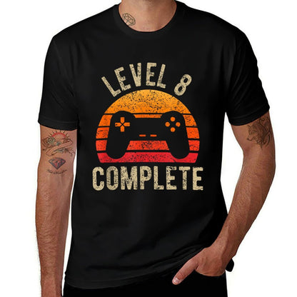 Birthday 8 Years Level 8 Complete Vintage Retro 8th Wedding  Moisture-wicking T-Shirt