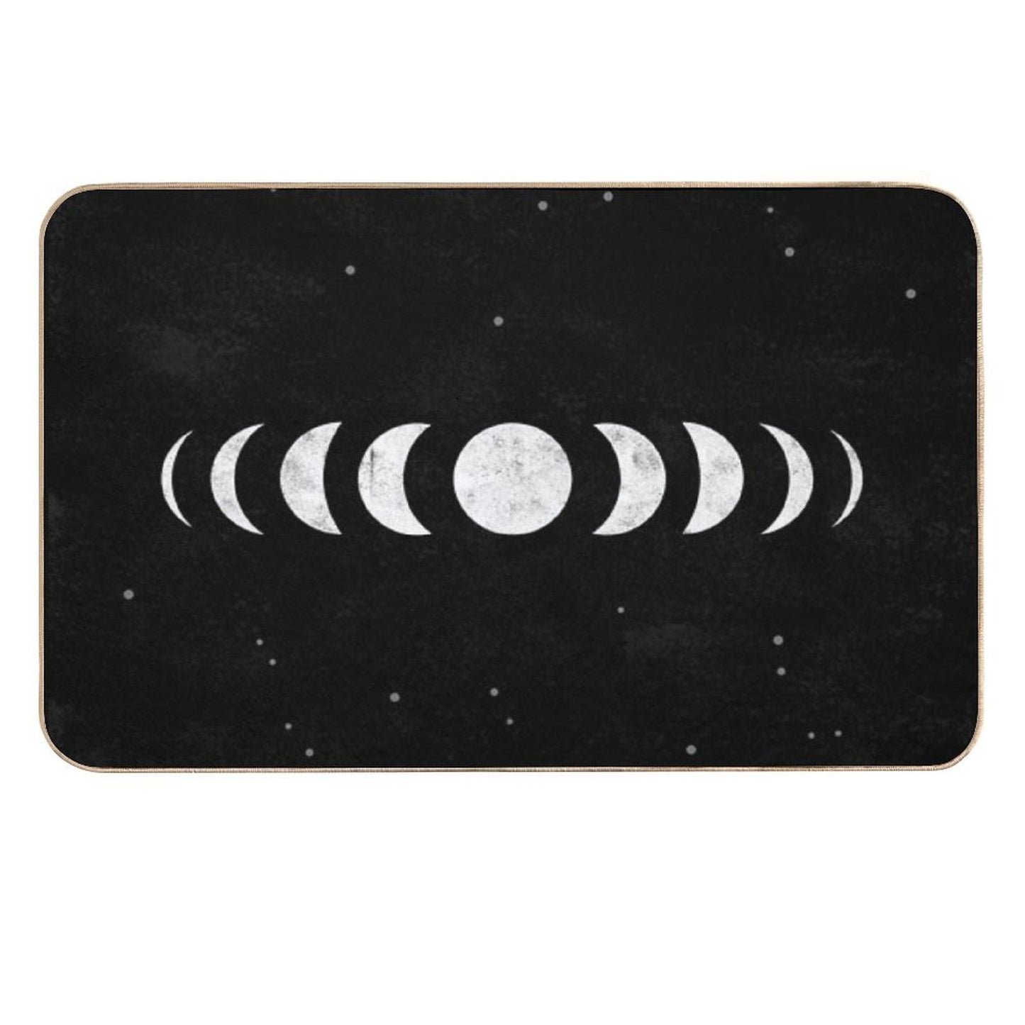 Moon Phase • Black & White  Eco-Friendly Bath Mat