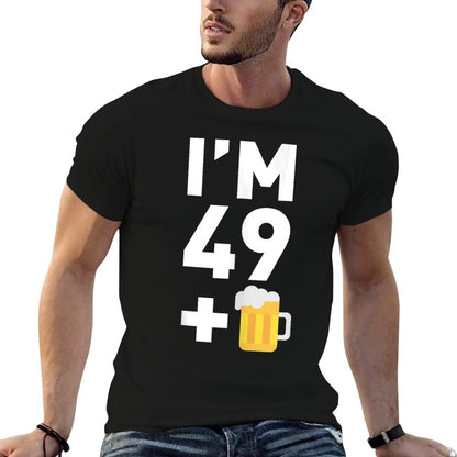 Im 49 Plus 1 Funny 50th Birthday Beer Gift  Lightweight T-Shirt