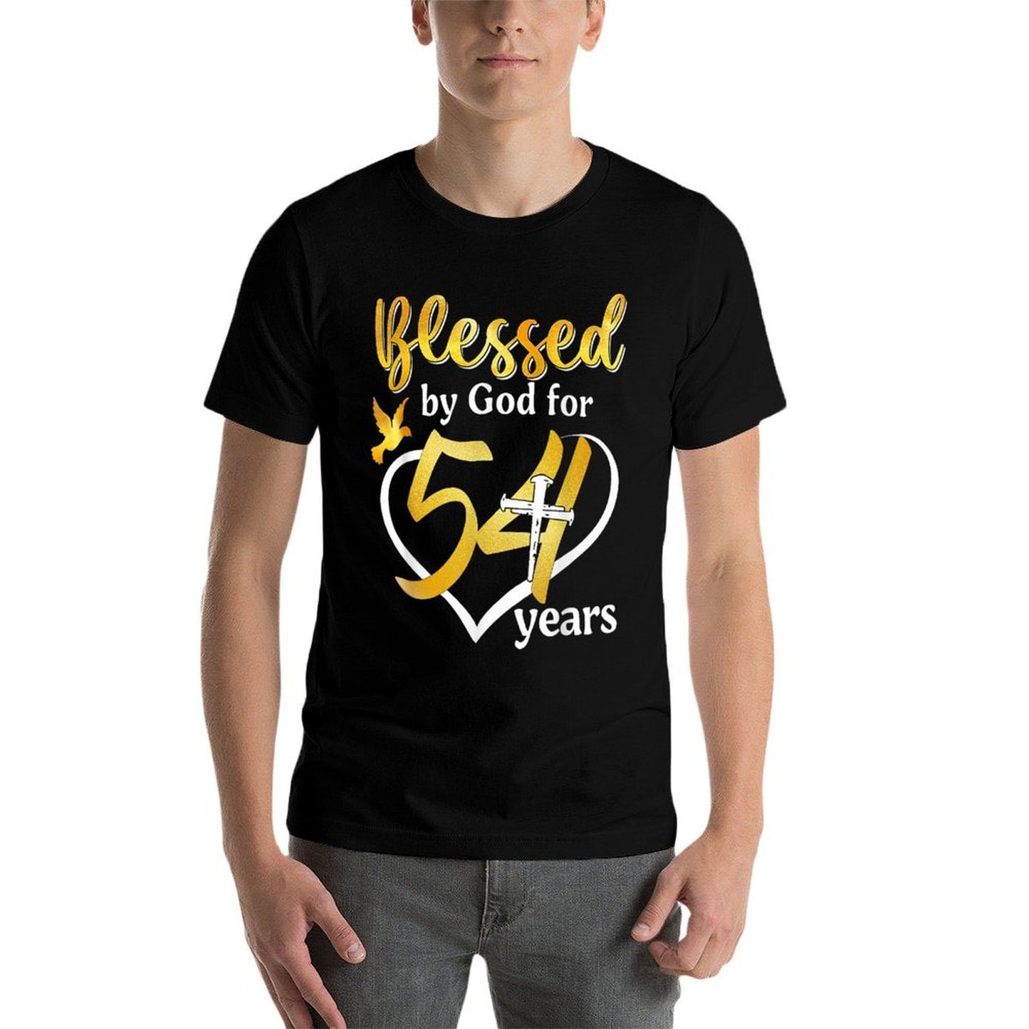 Blessed By God For 54 Years Old 54th Birthday Party Women  Lightweight T-Shirt