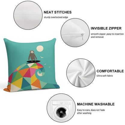 Surfs Up Soft Durable Construction Throw Pillow