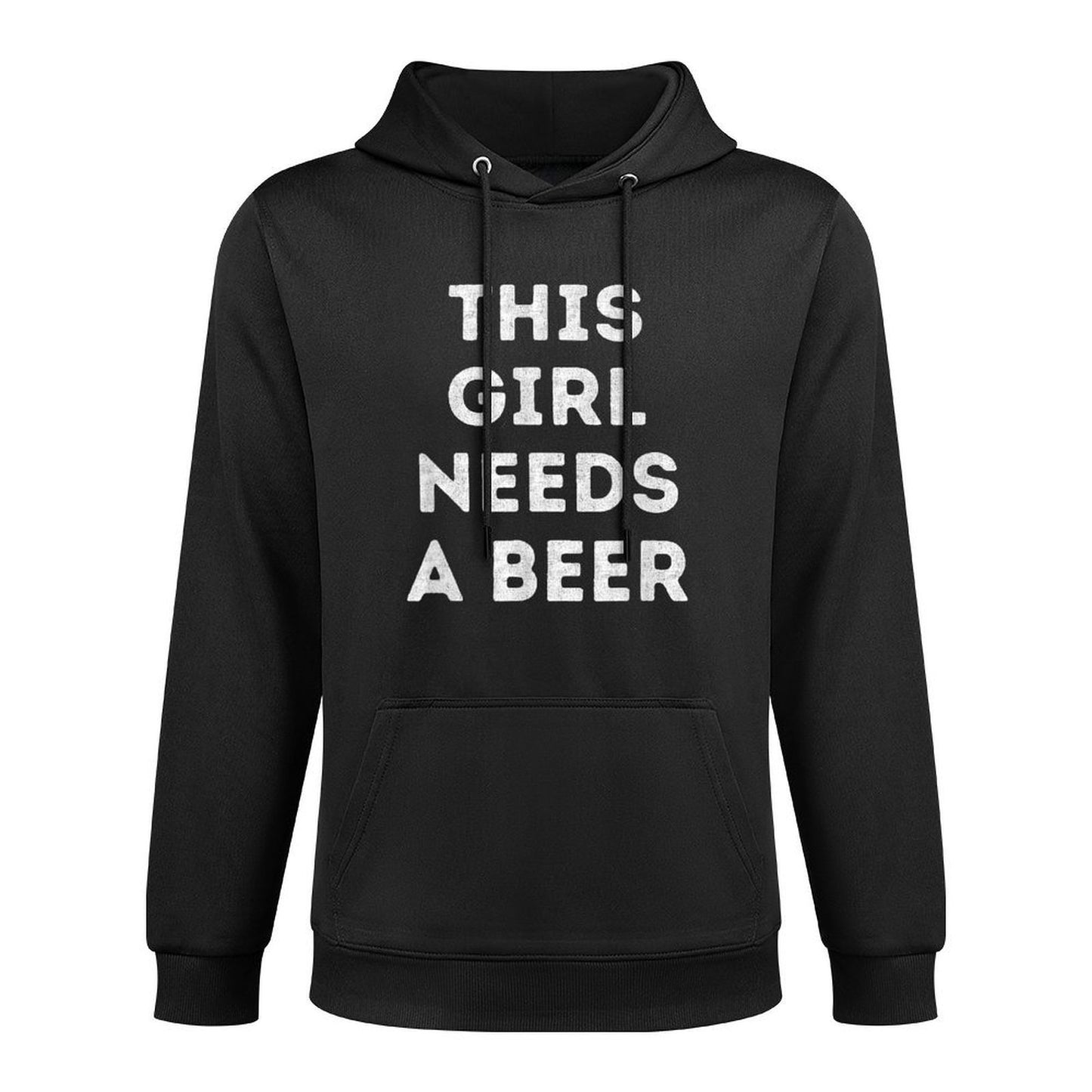 This Girl Needs A Beer Funny Drinking 21st Birthday Unisex Design Hoodie