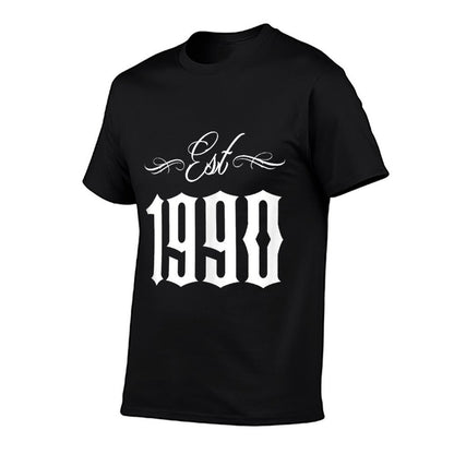 35 Year Old Birth Year Tattoo 35th Birthday  Heathered Texture T-Shirt