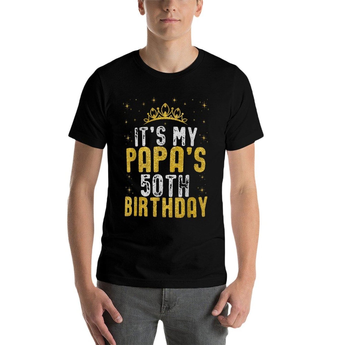 Happy It's My Papa's 50th Birthday 1975 50 Years Old  Graphic-printed T-Shirt