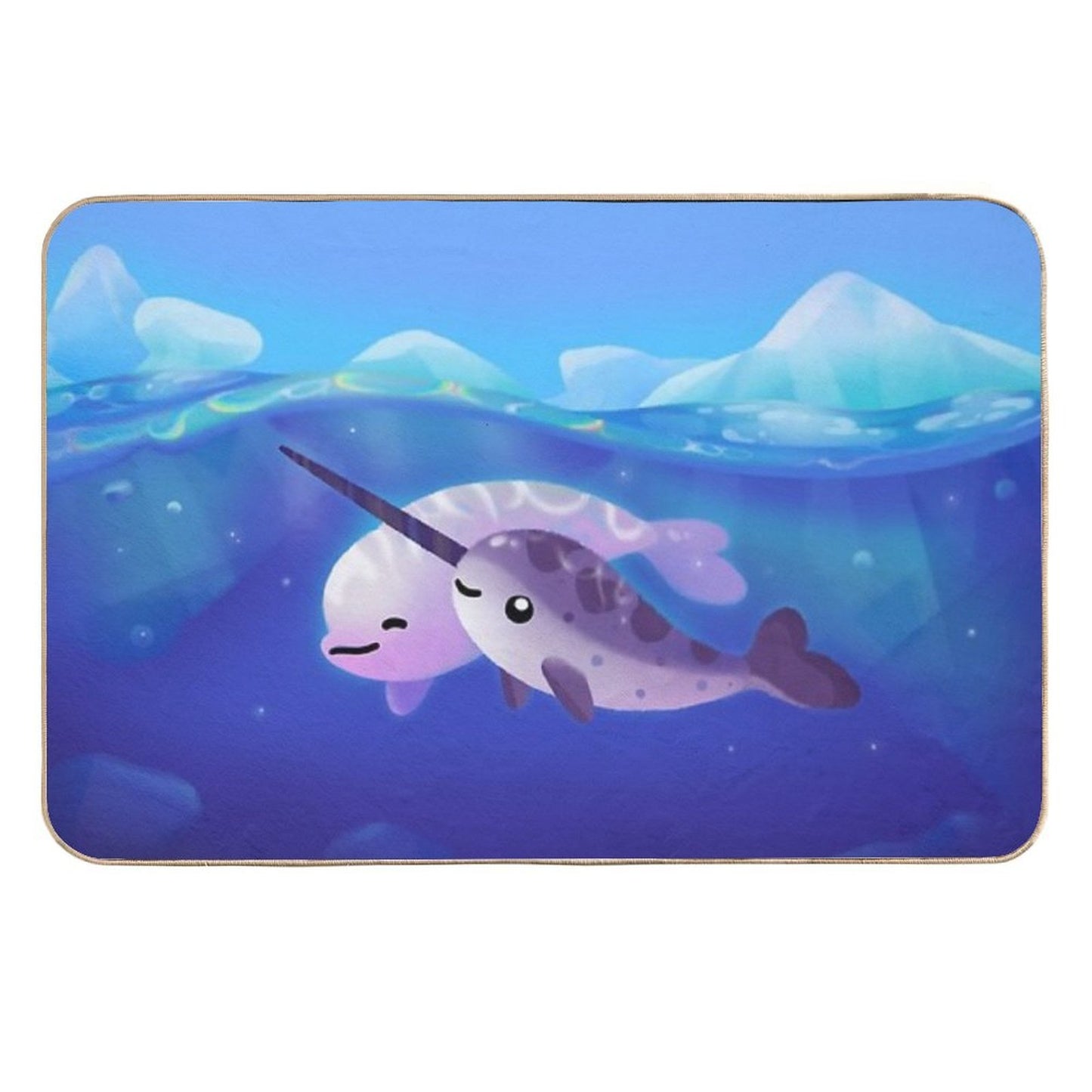 Beluga And Narwhal  Versatile Bath Mat