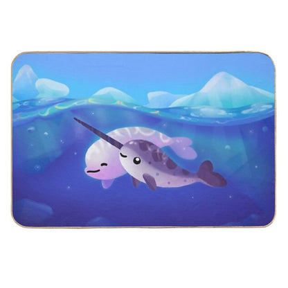 Beluga And Narwhal  Versatile Bath Mat