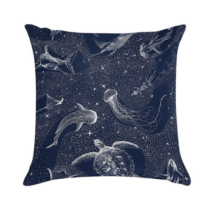 Cosmic Ocean Soft Washable Throw Pillow