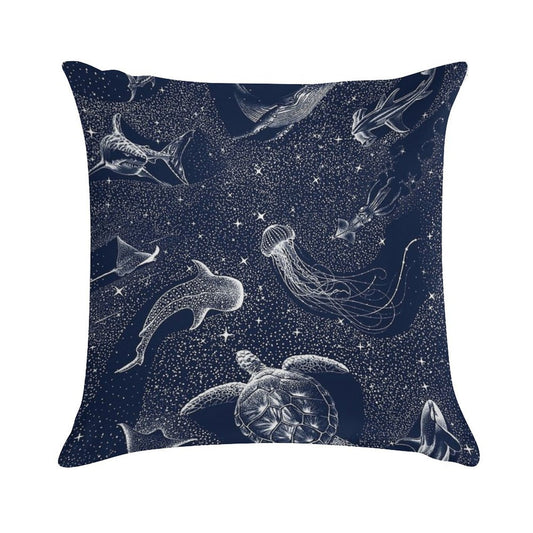 Cosmic Ocean Soft Washable Throw Pillow