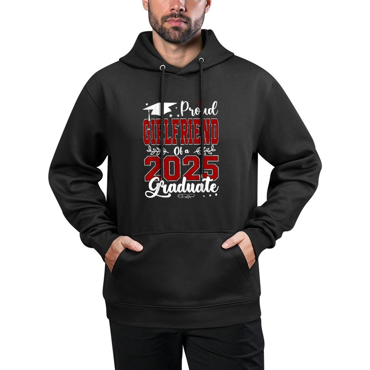 Proud Girlfriend Of A 2025 Graduate For Graduation Durable Construction Hoodie