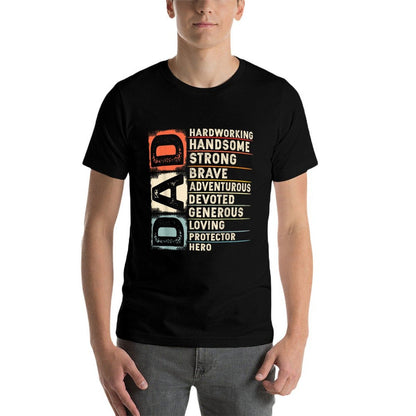 Vintage Funny Definition of Dad Retro Meme Joke Father's Day  Ribbed Collar T-Shirt