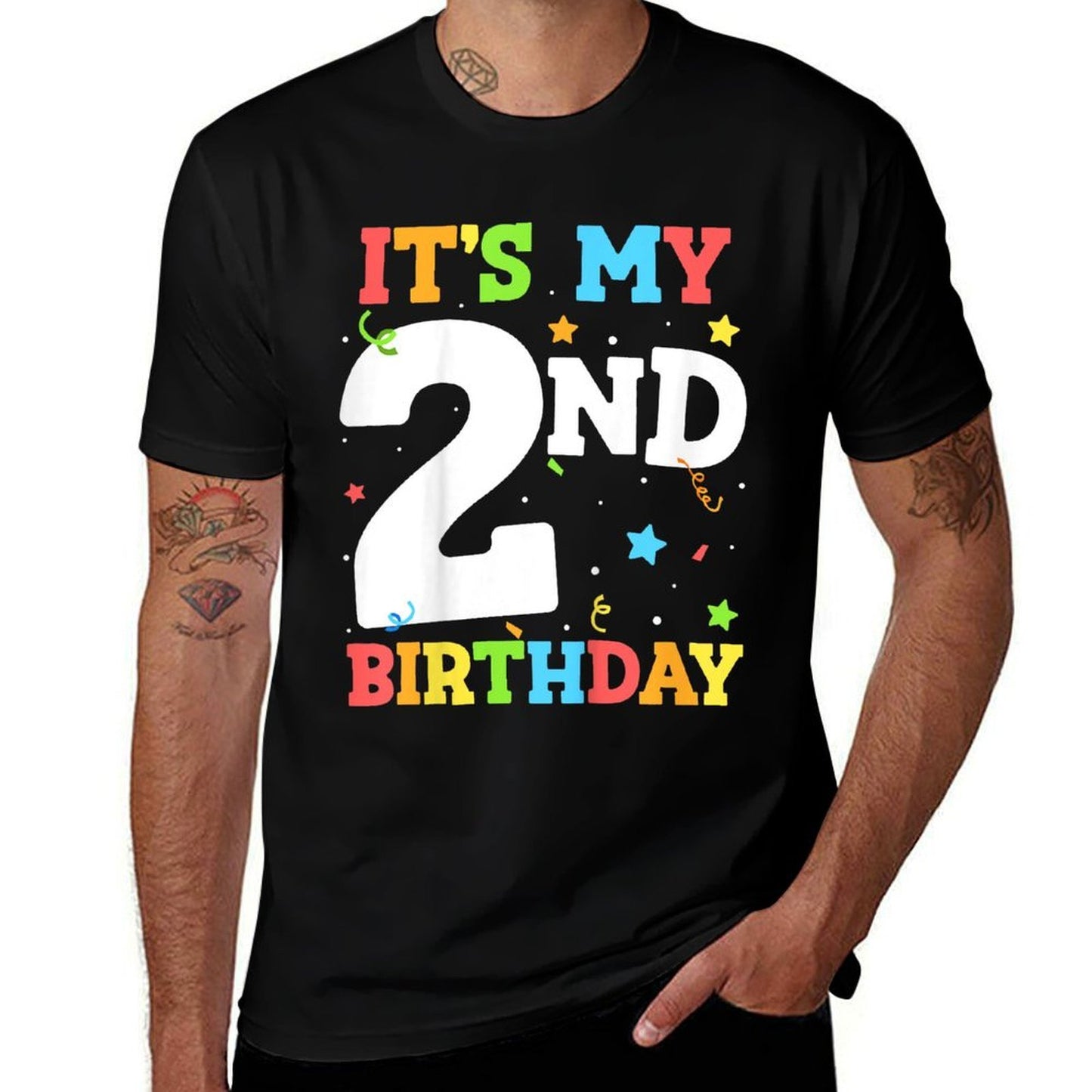 It's My 2nd Birthday Boy 2 Toddler Girl 2 Two Happy Birthday  Stretchy T-Shirt