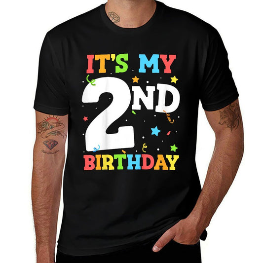 It's My 2nd Birthday Boy 2 Toddler Girl 2 Two Happy Birthday  Stretchy T-Shirt
