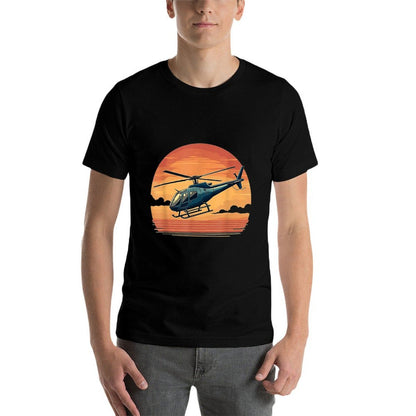Awesome Helicopter on Sunset - Helicopter Lover  Moisture-wicking T-Shirt